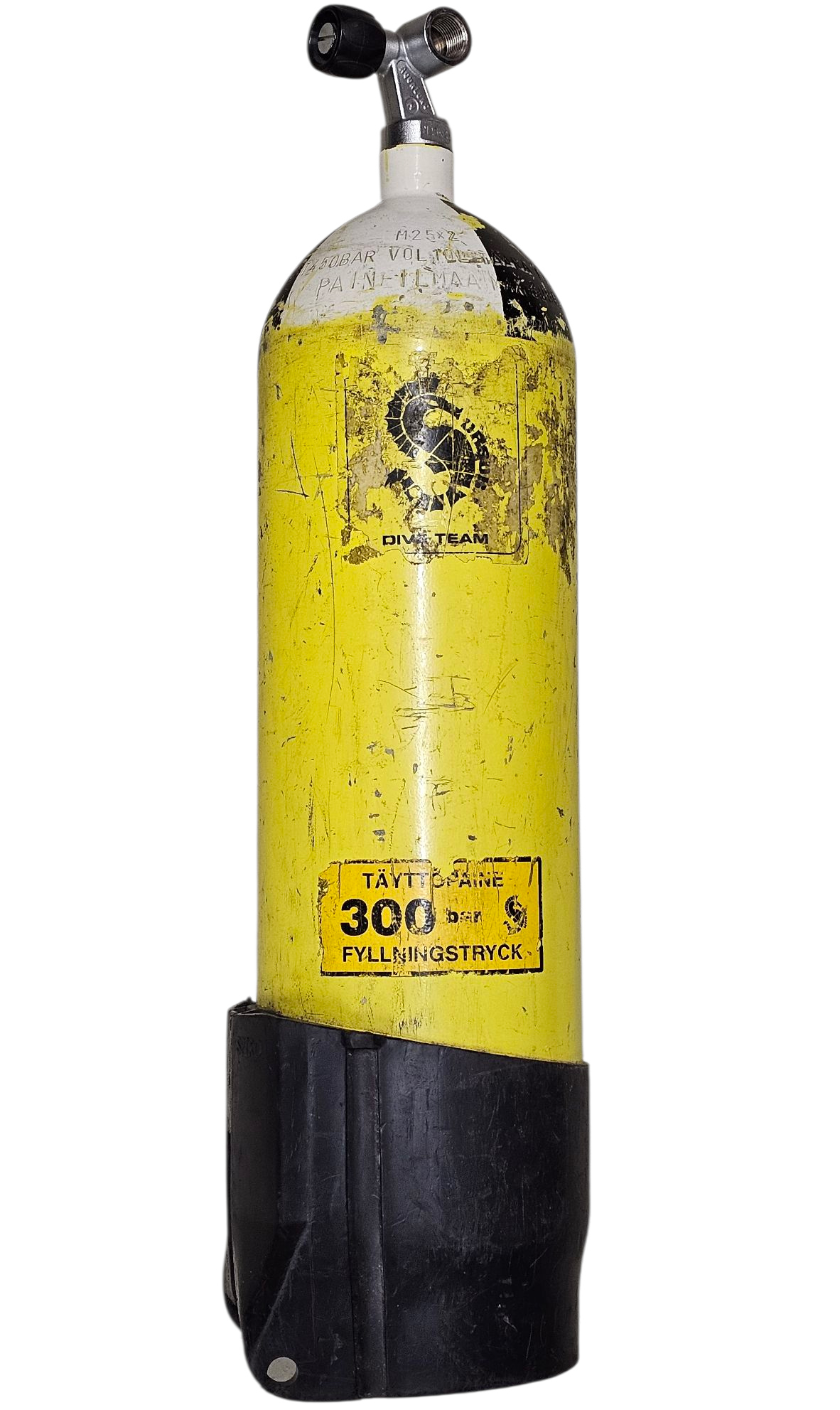10L 300 bar Paineilmapullo + venttiili Leima 09/25 KÄYTETTY