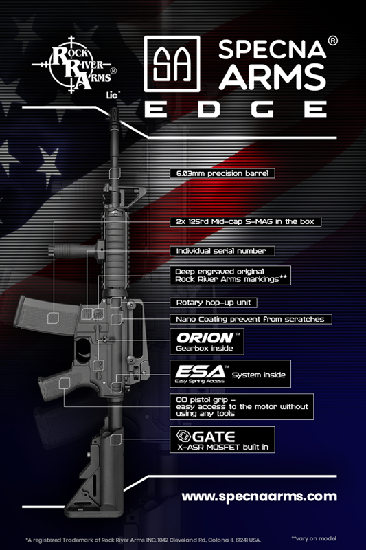 Specna Arms SA-E02 EDGE™ RRA Carbine, Musta