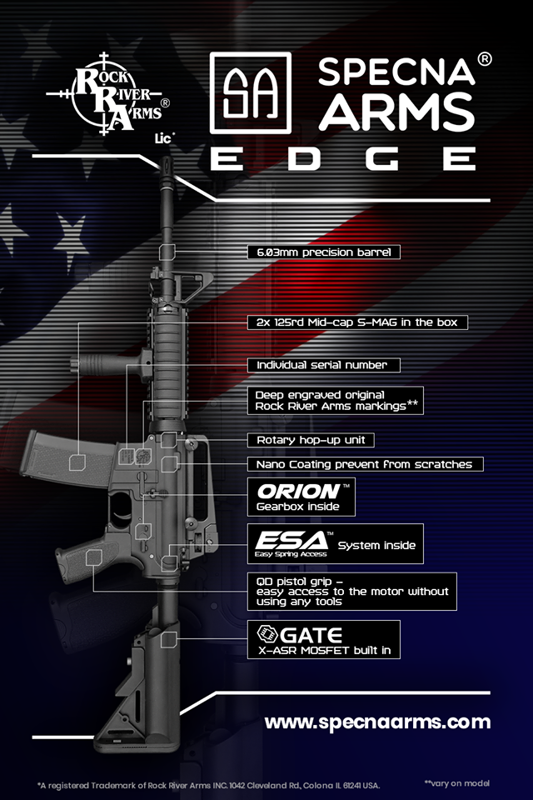 Specna Arms SA-E02 EDGE™ RRA Carbine, Black