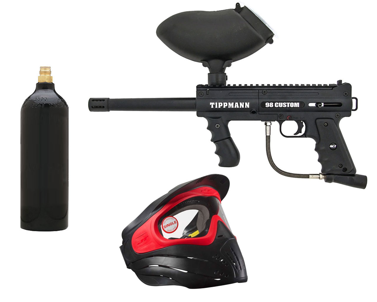 Tippmann 98 paketti hiilidioksidipullolla