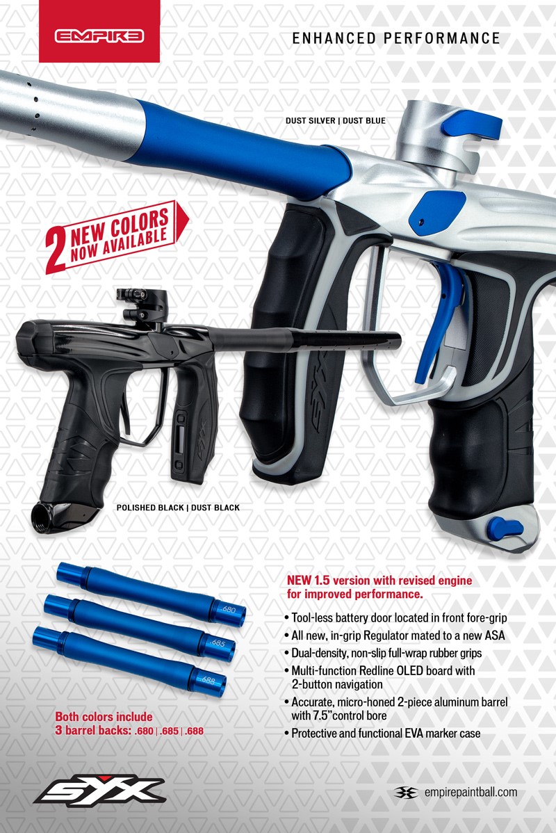 Empire SYX 1.5 Paintball Markers New Colors 2021