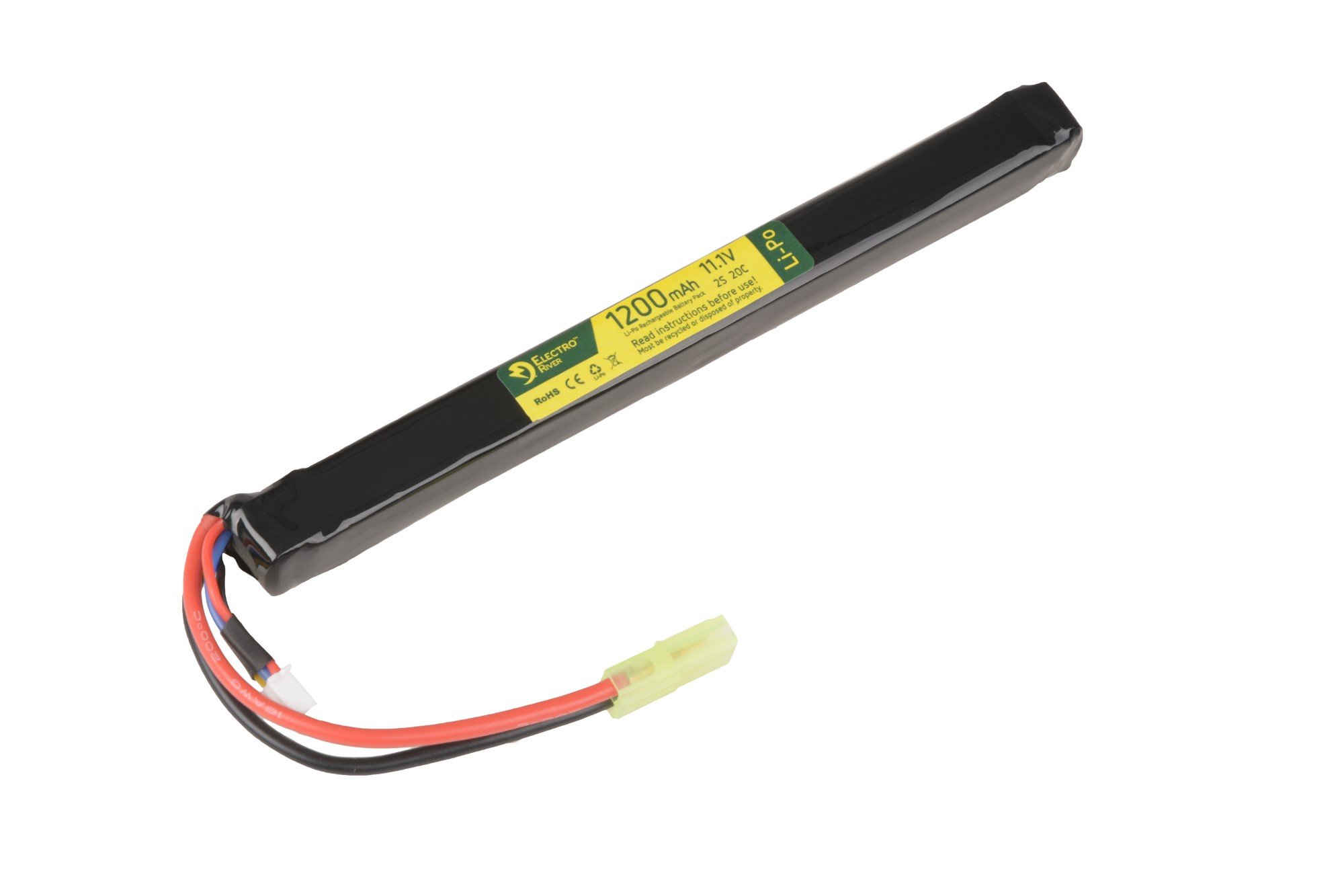 LiPo 11.1V 1200mAh 2S/20C Battery Mini Tamiya