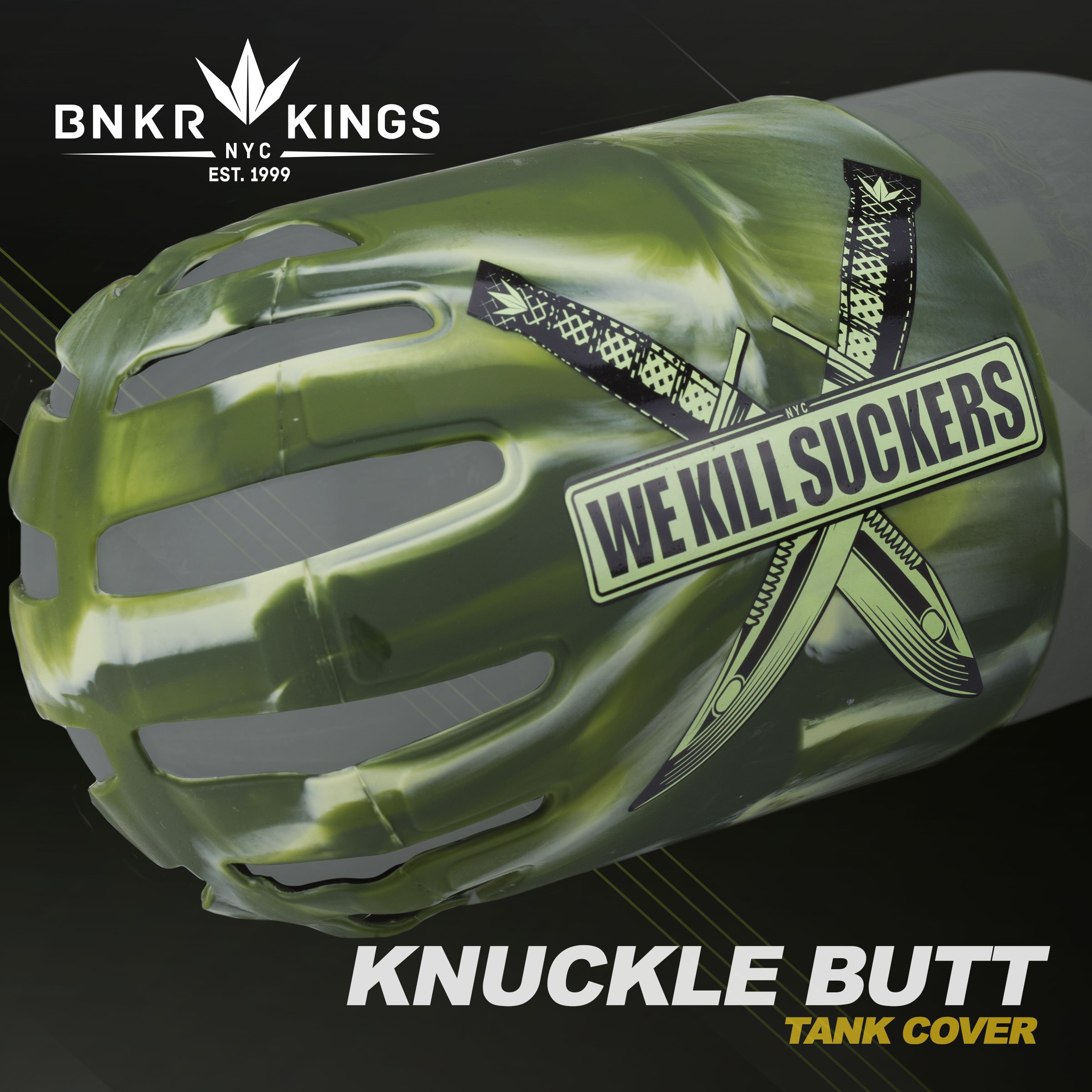 Bunkerkings - Knuckle Butt Pullosuoja - WKS Knife - Camo
