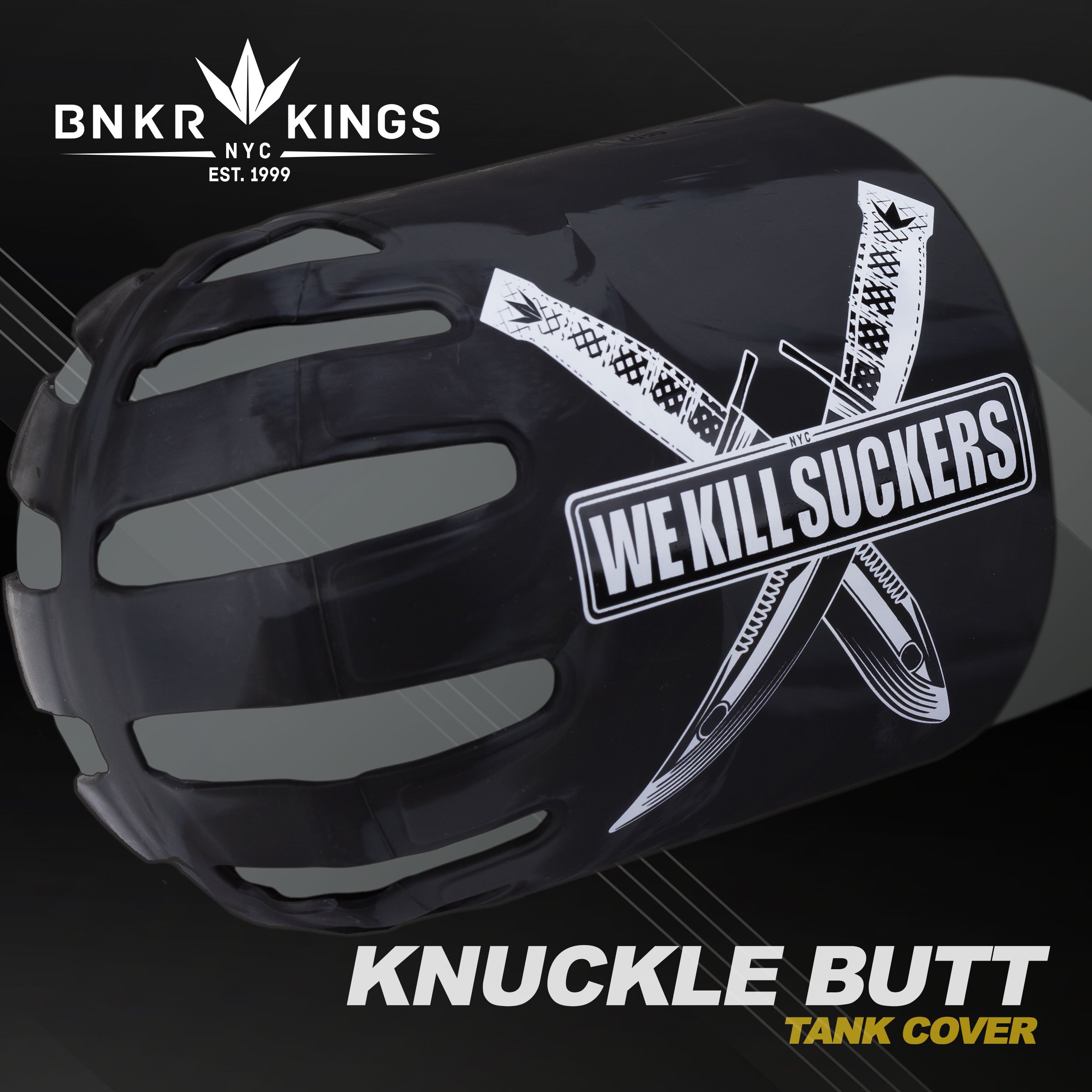 Bunkerkings - Knuckle Butt Pullosuoja - WKS Knife - Black 