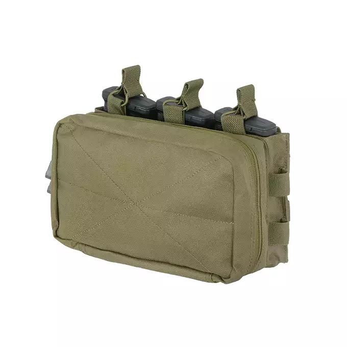 MOLLE Triple Rifle Mag/GP Pouch - Olive