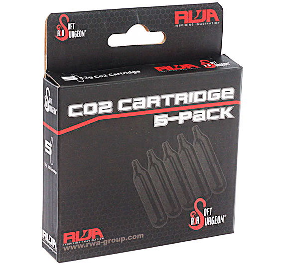 RWA 12g CO2 Cartridge with Silicone, 5-Pack