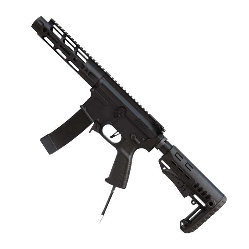 Wolverine MTW-9 Tactical - INFERNO, 7" M-Lock Rail and Milspec Stock