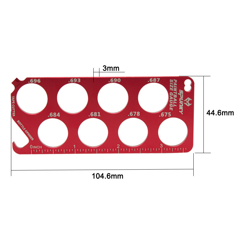 0.68 Cal Paintball Size Gauge