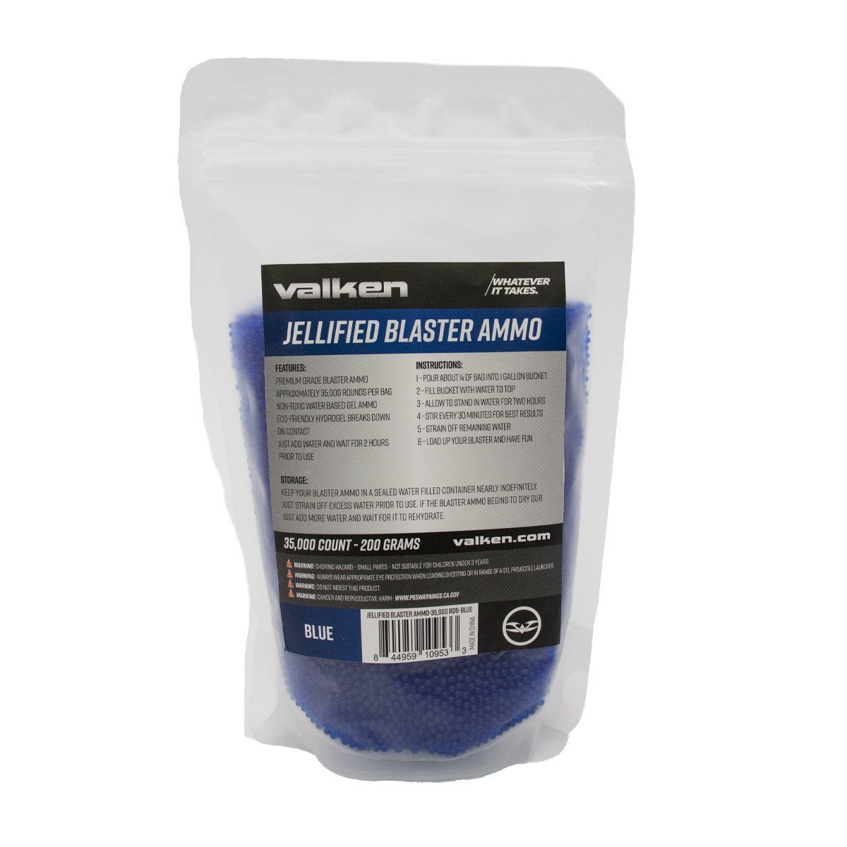 Valken Gel Blaster Ammo - 35000rd - Blue