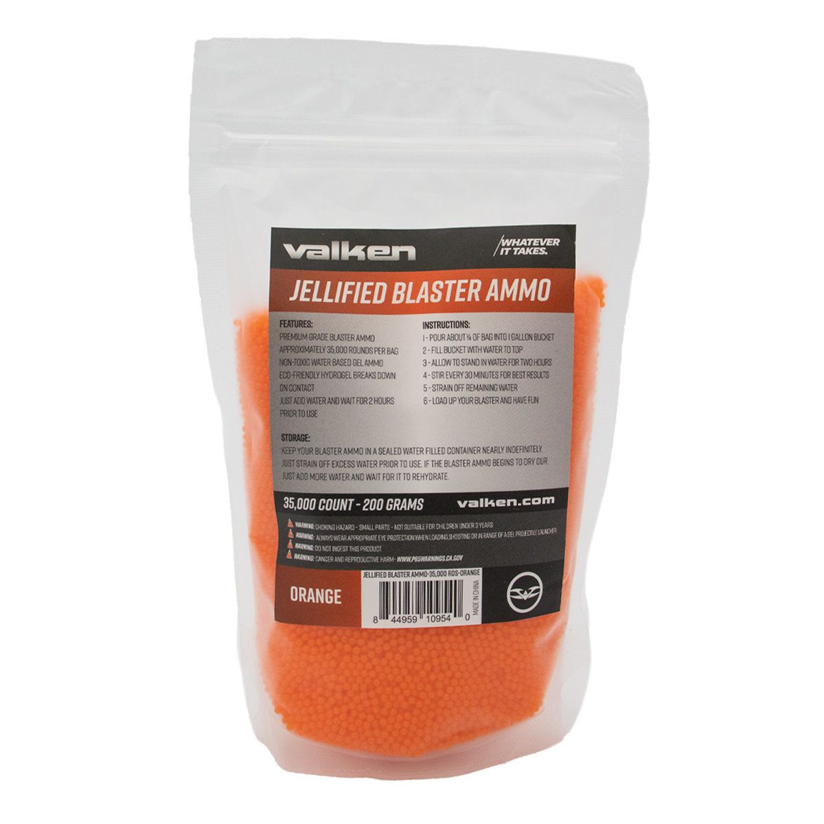 Valken Gel Blaster Ammo - 35000rd - Orange