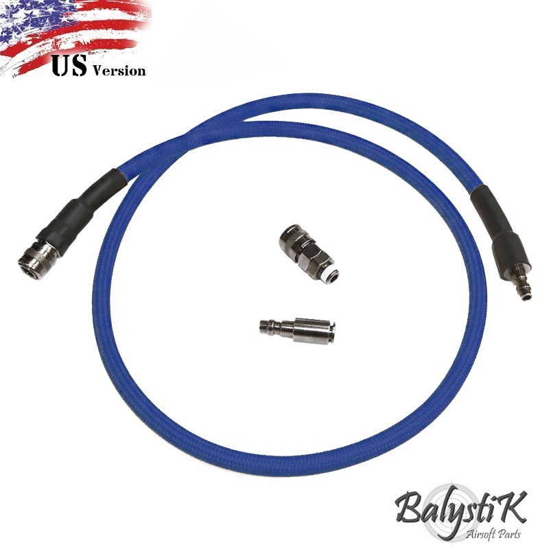 Balystik HPA SLP QD Air Hose and US Fittings, Blue