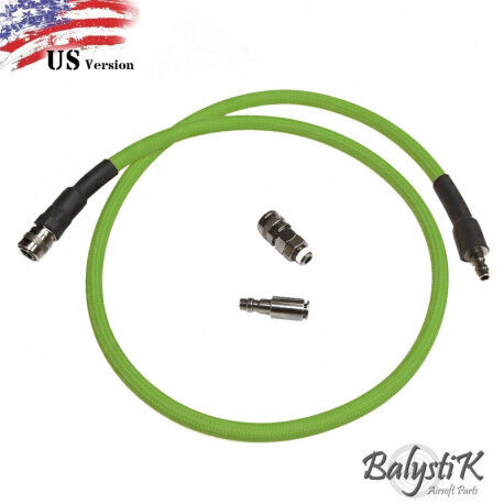 Balystik HPA SLP QD Air Hose and US Fittings, Lime Green