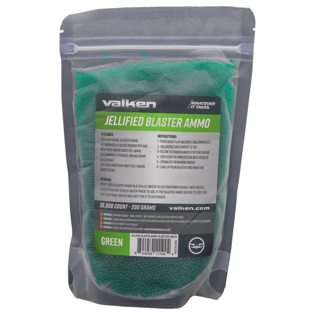 Valken Gel Blaster Ammo - 35000rd - Green