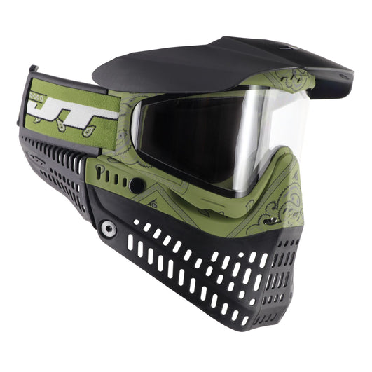  JT Spectra Proflex LE Goggle Bandana Green w/ Clear & Smoke Thermal 