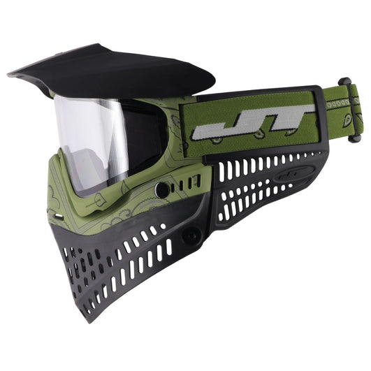  JT Spectra Proflex LE Goggle Bandana Green w/ Clear & Smoke Thermal 