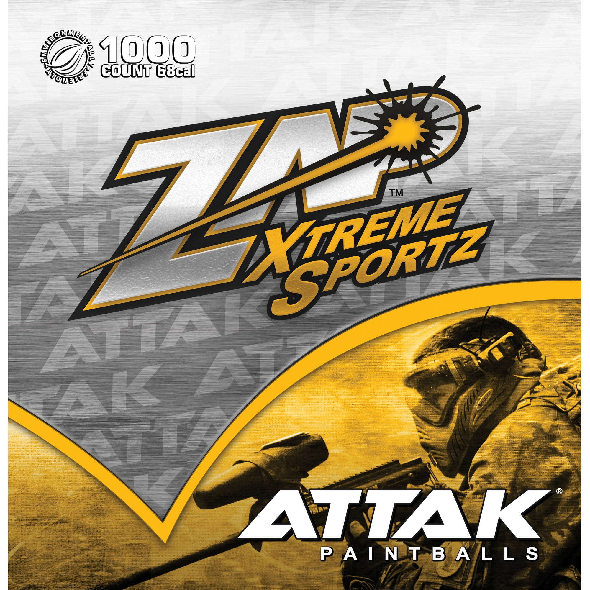 Zap Attack Paintball Metallic Pink Shell - Yellow Fill 1000kpl