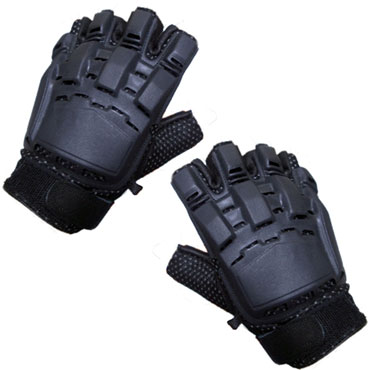 VolcAno Half Finger Gloves, Musta, XL