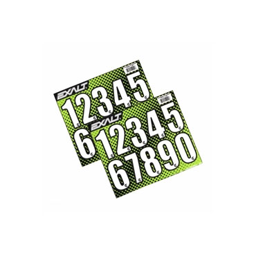 Exalt Loader number sticker sheet white