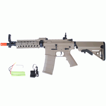 BT M4 CQB RIS-Tan 10.5" Barrel + 9.6V Nimh Battery