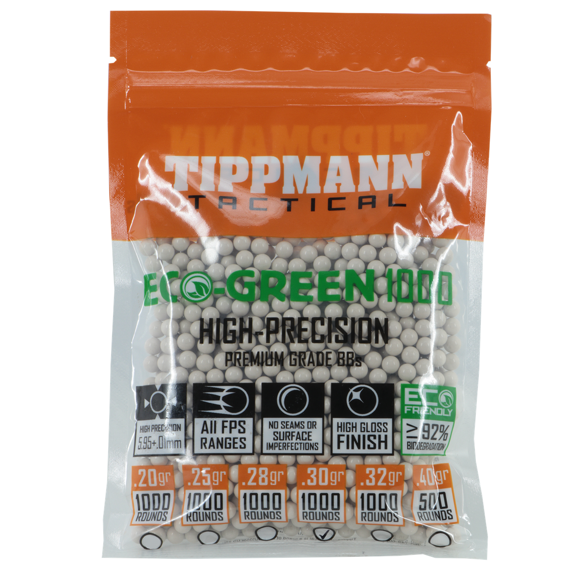 Airsoft BBs Tippmann BIO 0.32g 1000 BB Bag