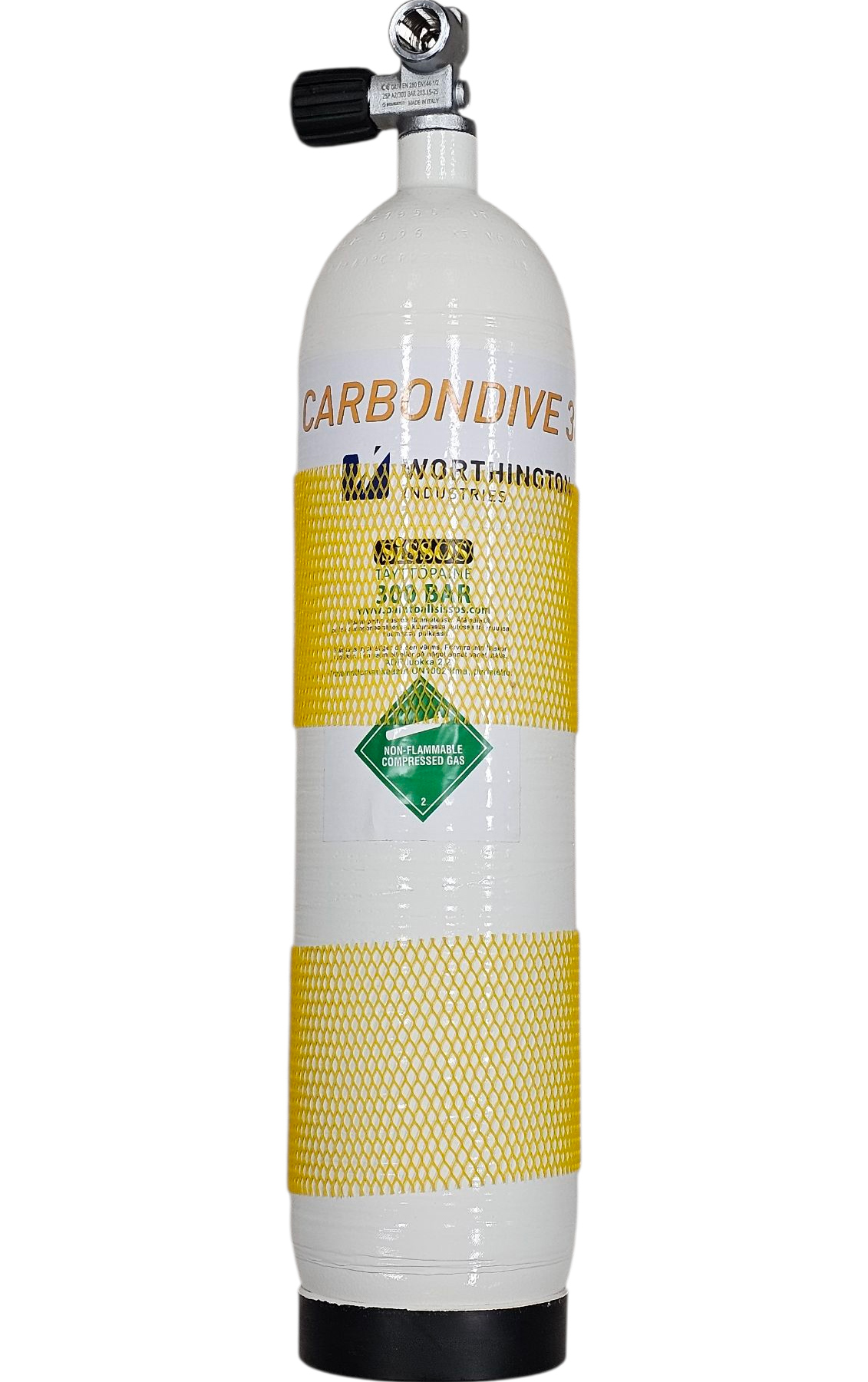 6,8L 300BAR Kevlar Scuba Tank + Valve 01/25 Hydro