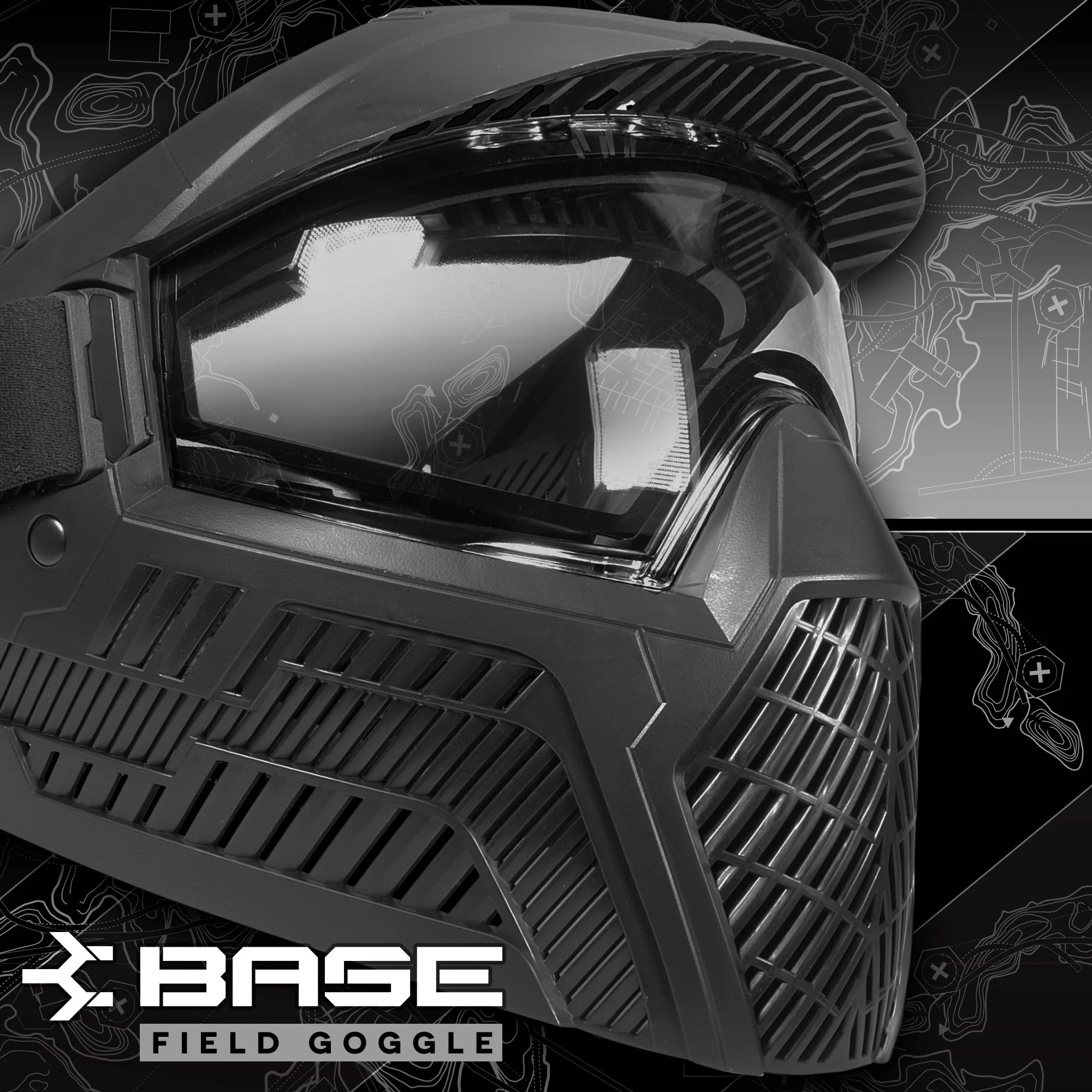 BASE GS-F Field Goggle Thermal, Black Hard CC Foam