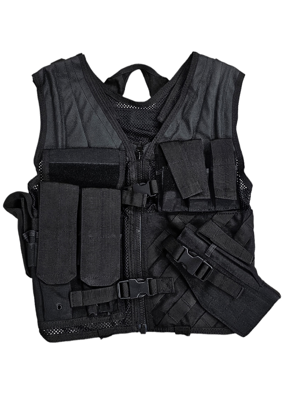 Cross Draw Tactical Vest, Black - USED