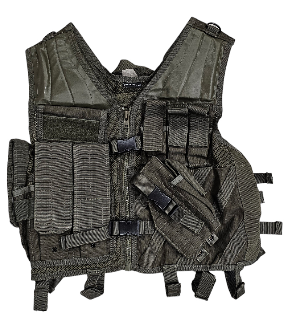Cross Draw Tactical Vest, Black - USED *