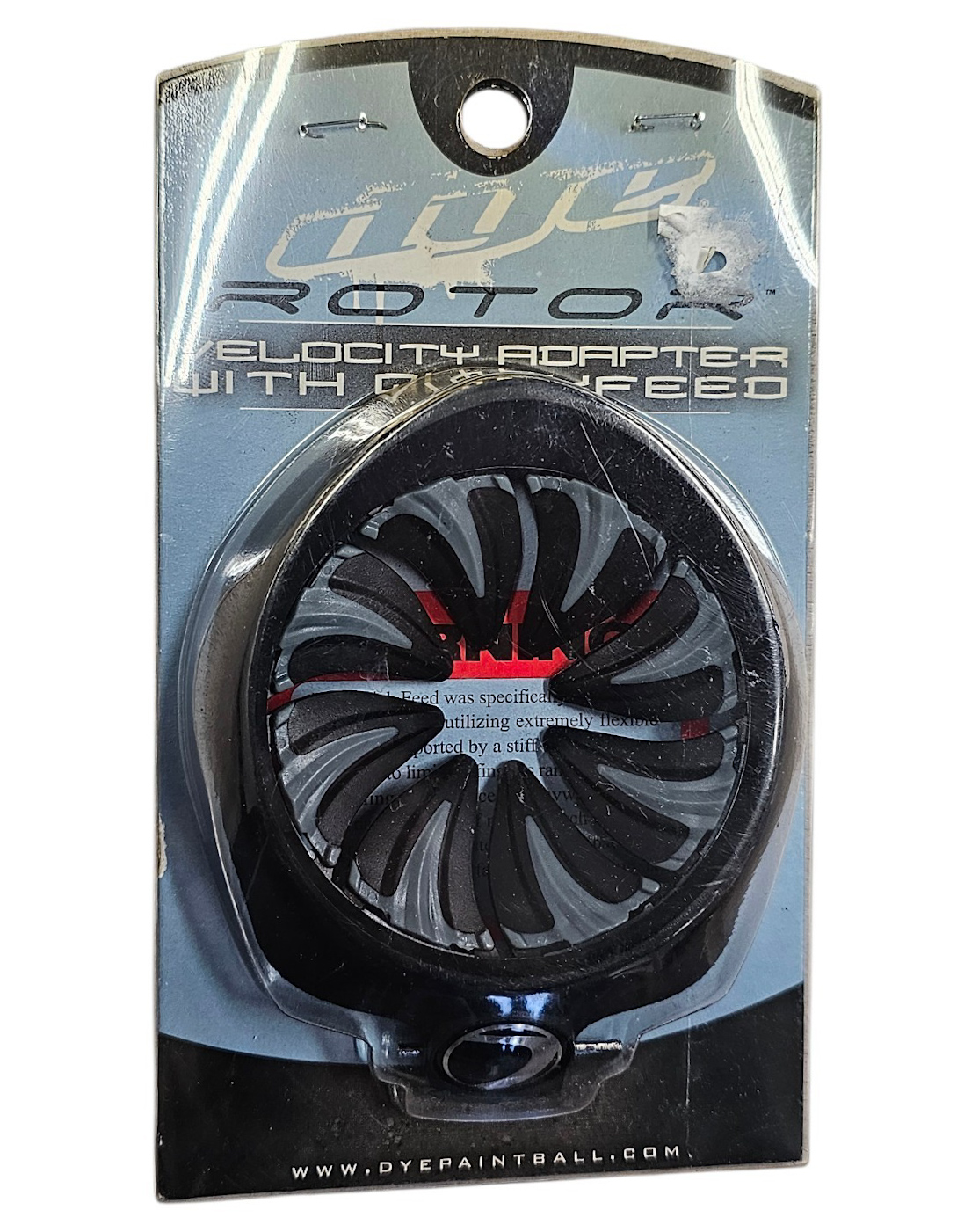 Dye Velocity Adapter With Quickfeed, Grey