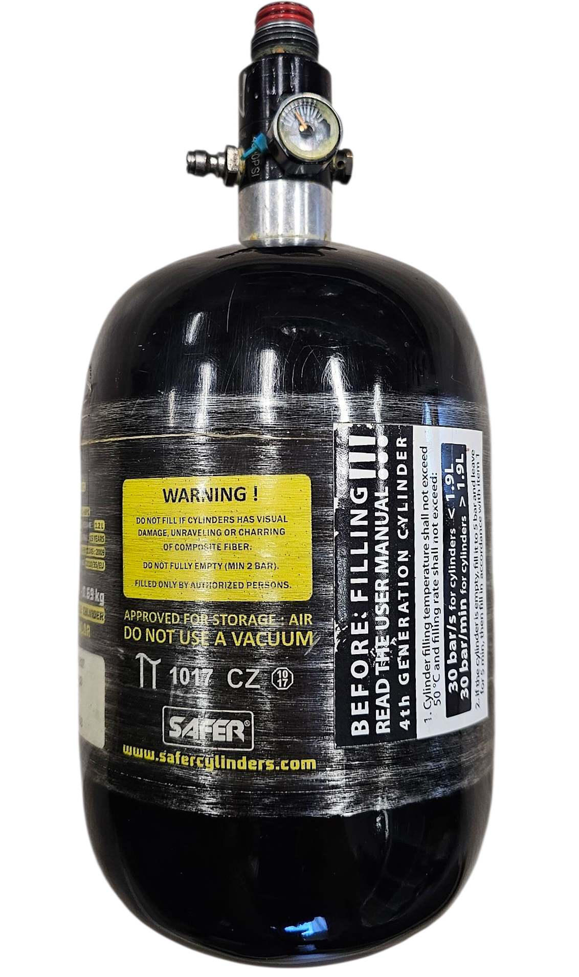 Safer 1.2L 300BAR pullo + Ninja Regu - KÄYTETTY