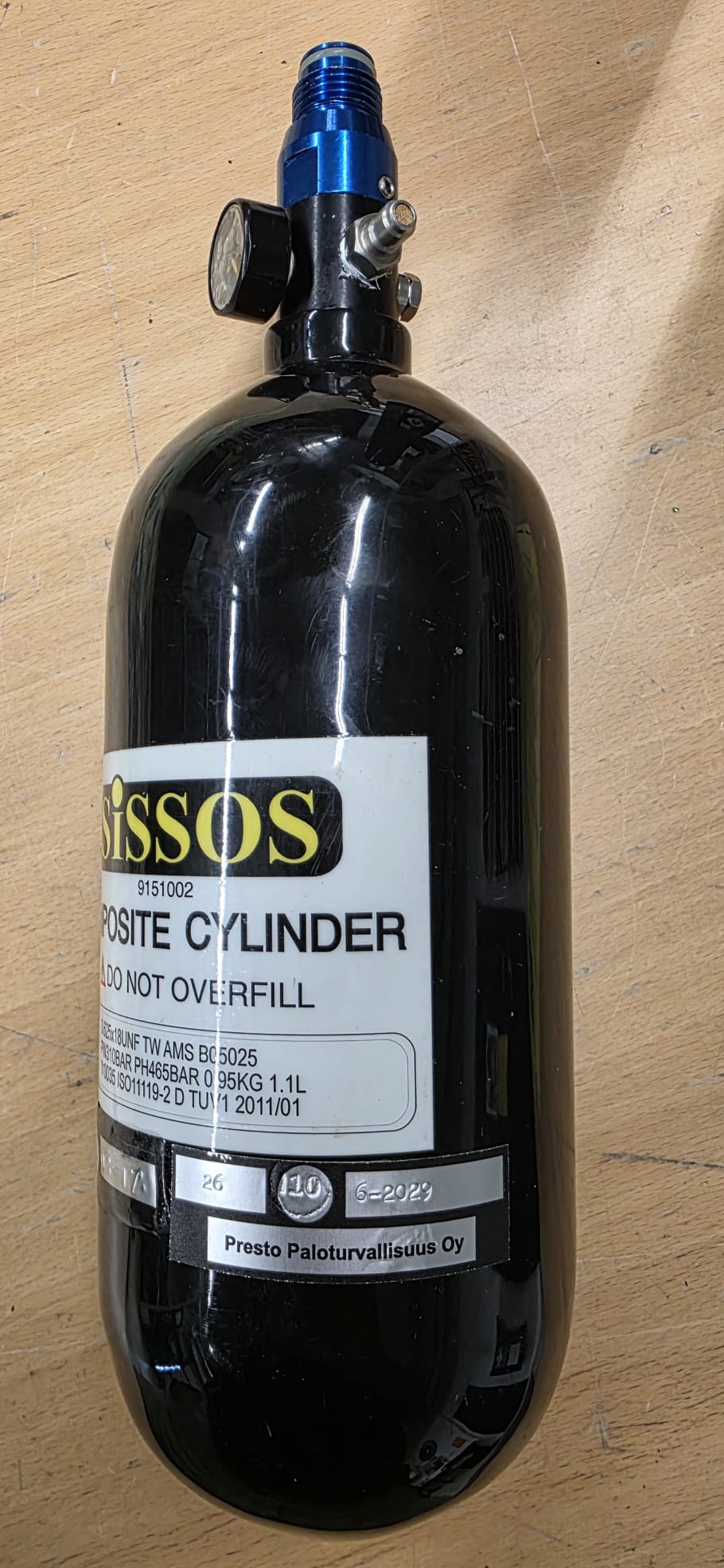 Sissos 1.1L 300 bar pullo + Regu leimattu 06/2026