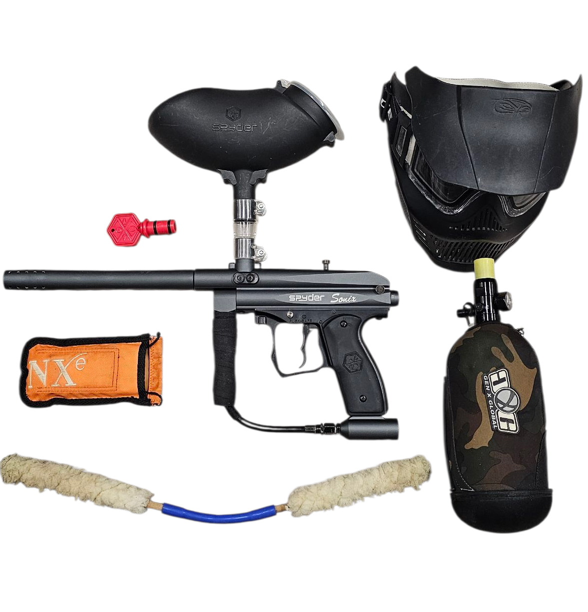 Spyder Sonix Paintball Marker Bundle - USED