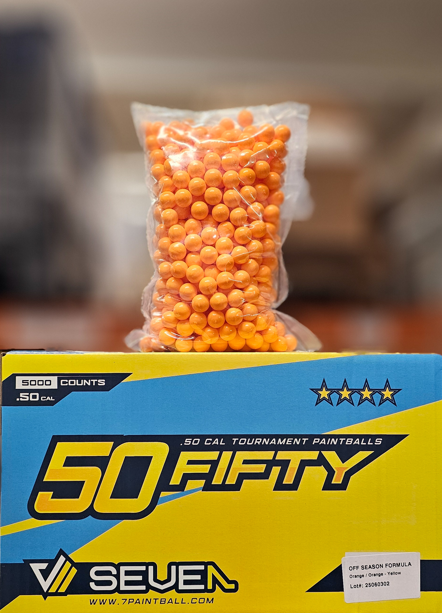 The Fifty Cal .50 cal Värikuulat 5000 Kpl Oranssi Kuori/keltainen Maali - Seven OFF-Season
