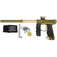 Empire Mini GS Paintball Gun - Dust Olive/Gold 2-pc Barrel