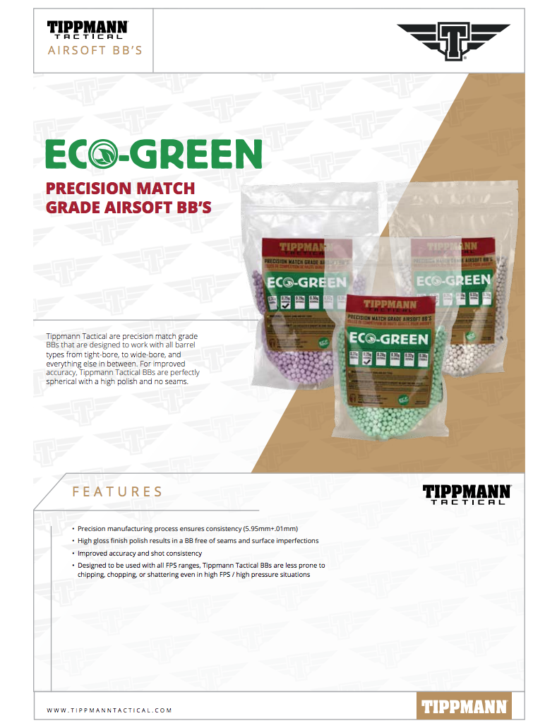 Tippmann Tactical ECO Green 0.25g (1KG) 4000 pcs