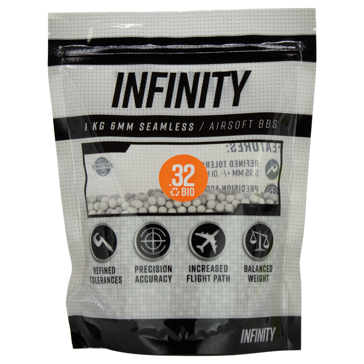 Valken INFINITY Biodegradable 0.32g Airsoft BB's - 1 KG