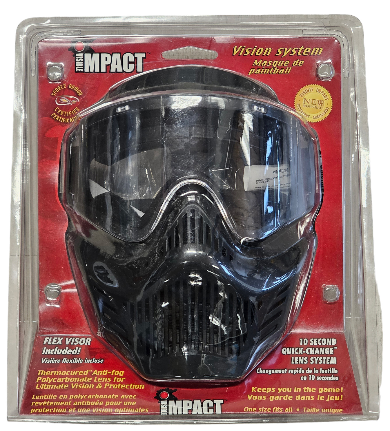 VForce Visible Impact (Armor) Maski, Musta 