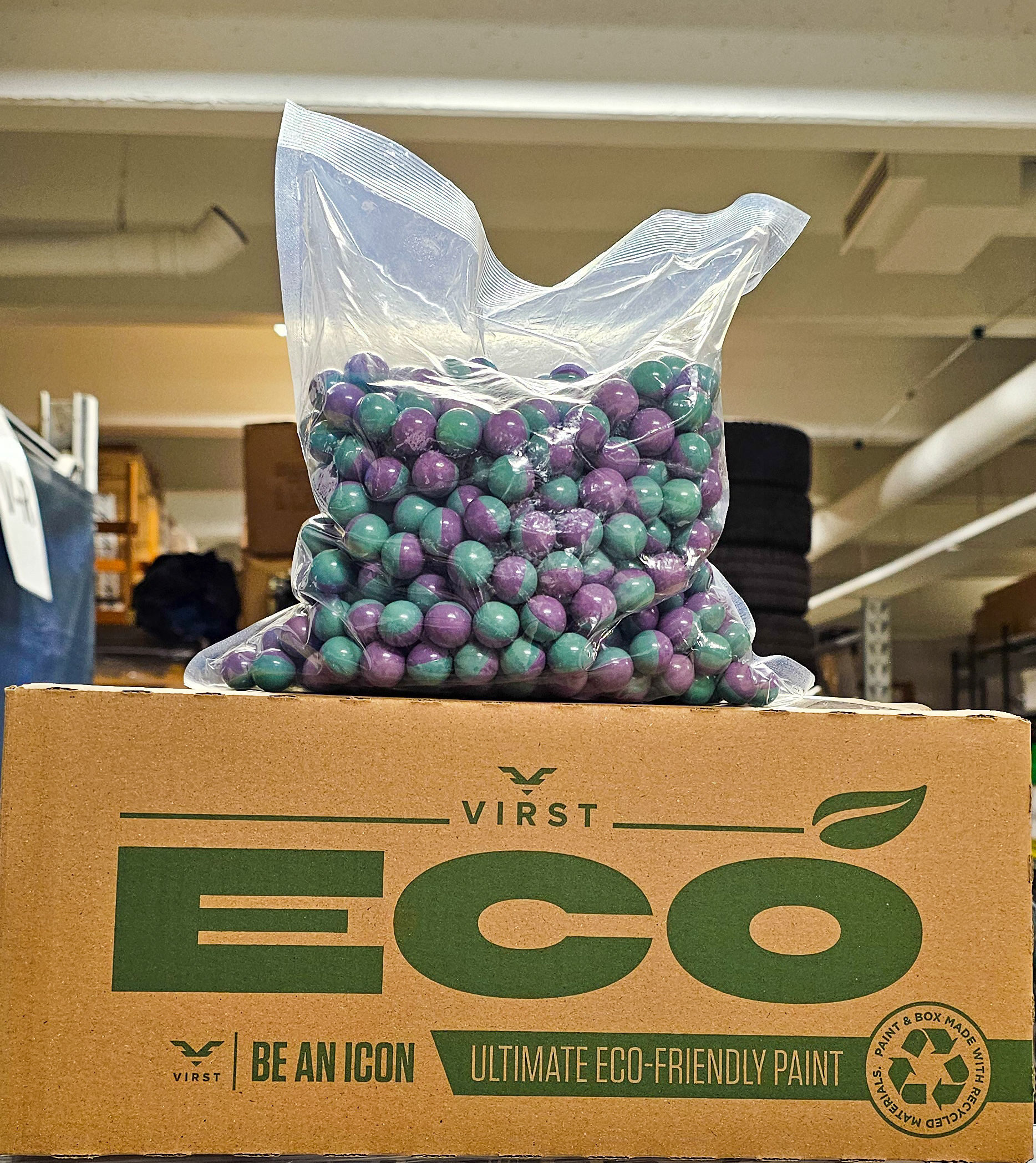 Virst ECO Paintballs .68 Cal 2000 pcs - Purple/Turquoise