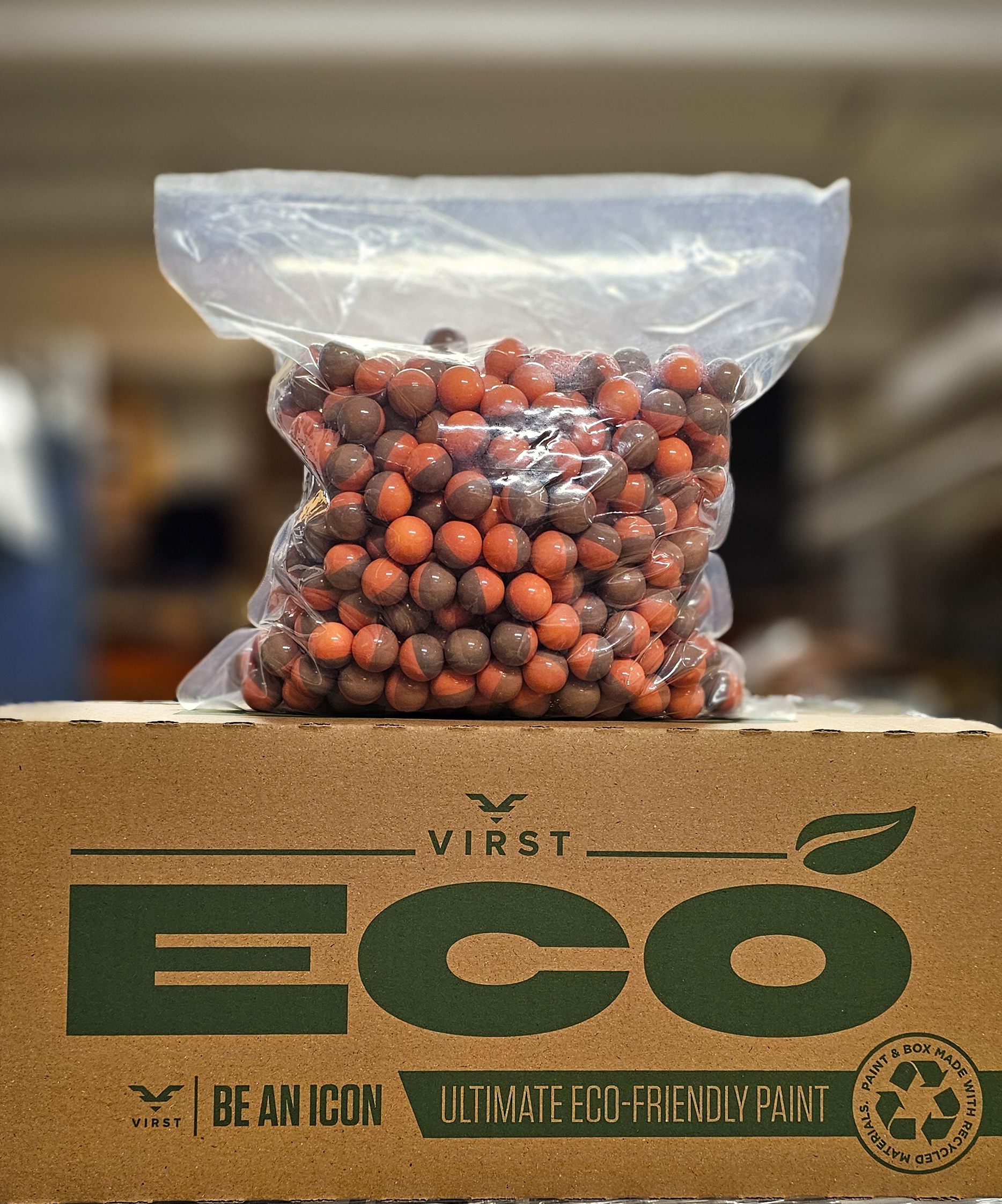 Virst ECO Paintballs .68 Cal 2000 pcs - Orange/Mustard