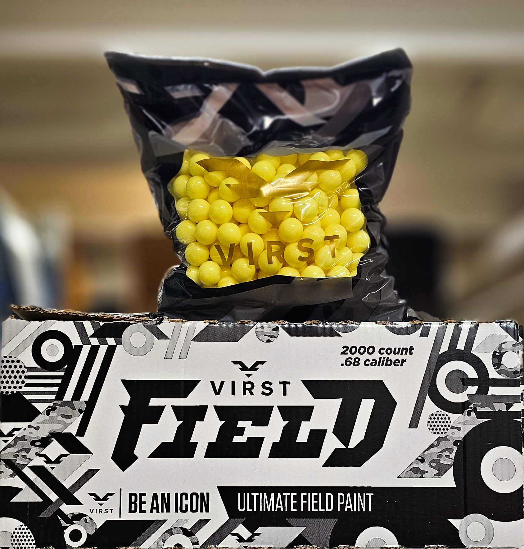 Virst Field Paintballs .68 Cal 2000 pcs Clear-Yellow