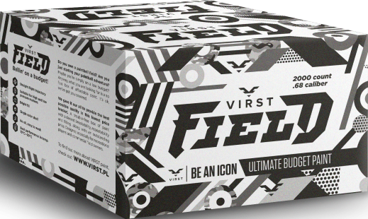 Virst Field Värikuulat .68 Cal 2000 kpl Kirkas KOVA kuori - Keltainen maali