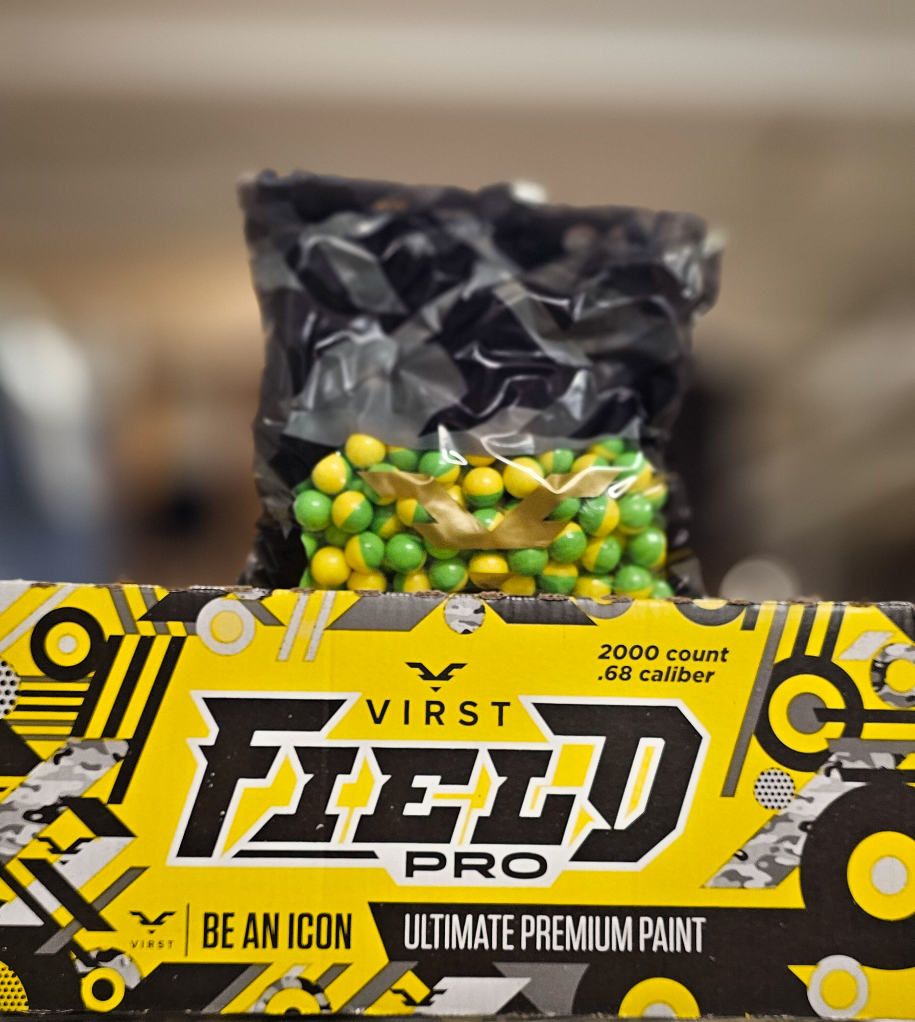 Virst Field PRO Paintballs .68 Cal 2000 pcs Green/Yellow