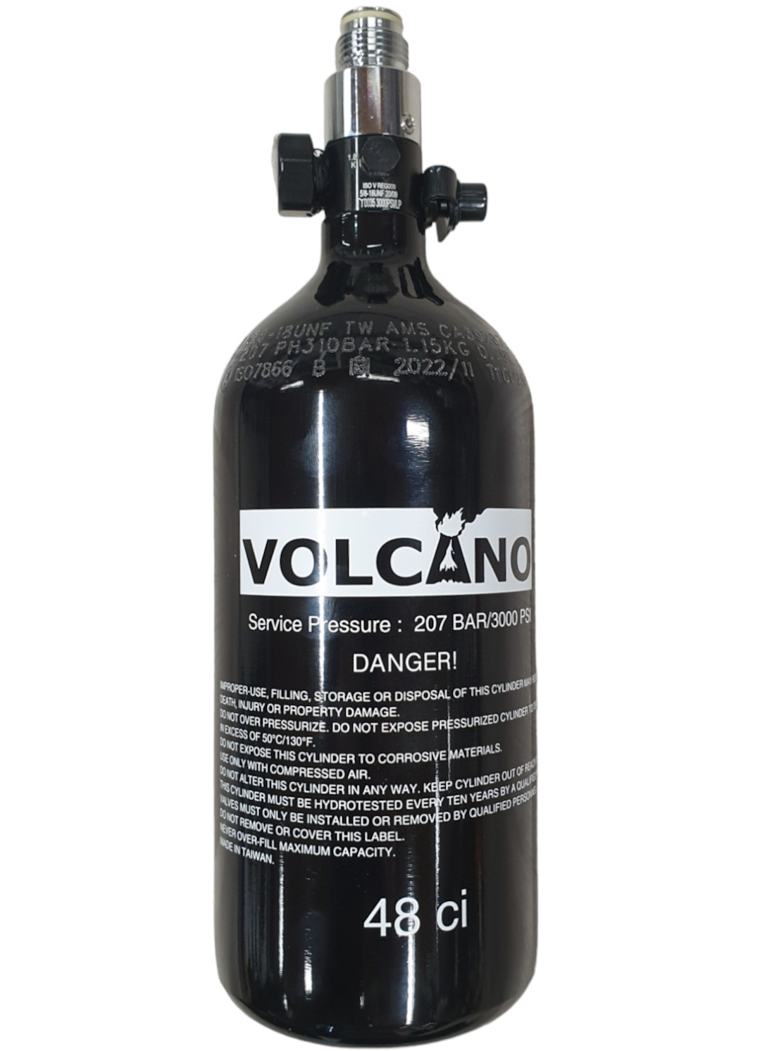 VolcAno 0.8L 200BAR Tank + SOGER Low Pressure Regulator